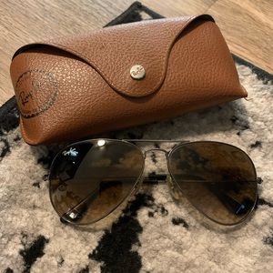 Brown aviator ray bans
